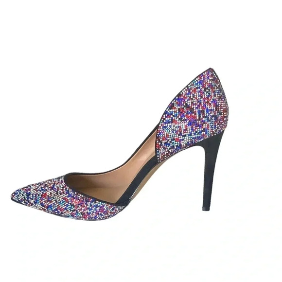 INC | Kenjay 20 Rhinestone Embellished Pointed Toe Stiletto Heels Size 11M - Picture 2 of 10